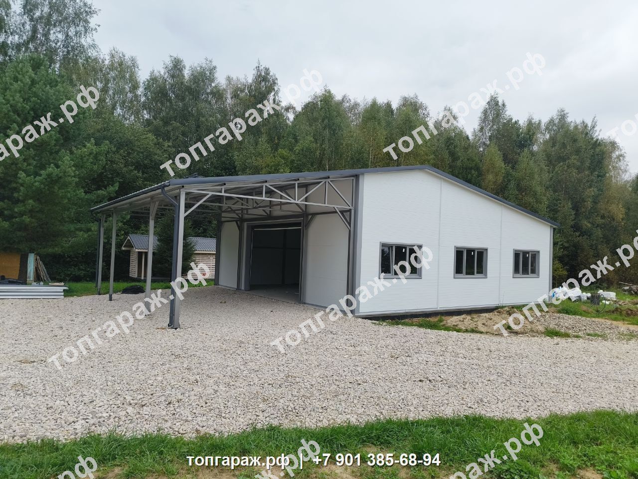 Готовый гараж из сэндвич-панелей