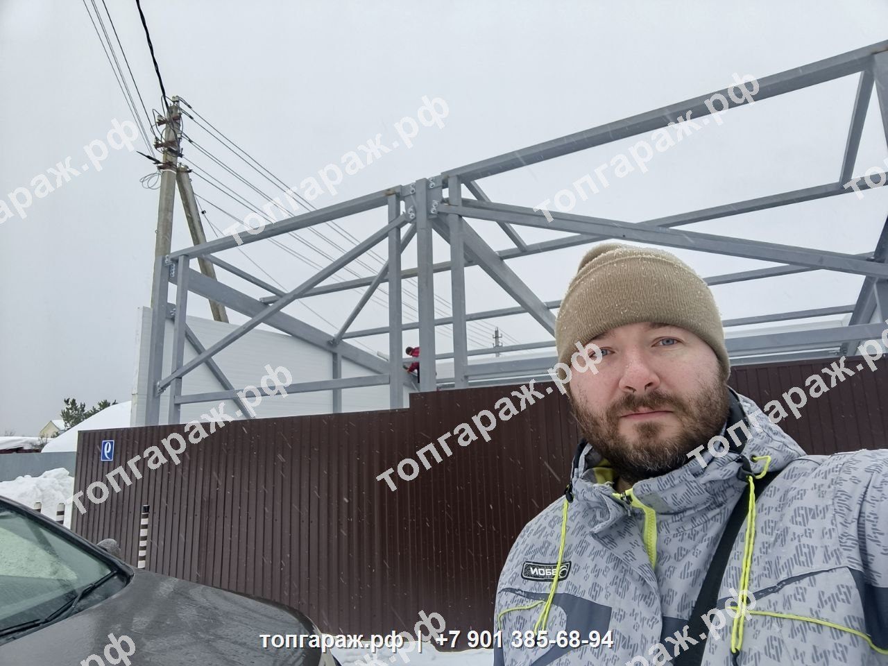 Готовый гараж из сэндвич-панелей