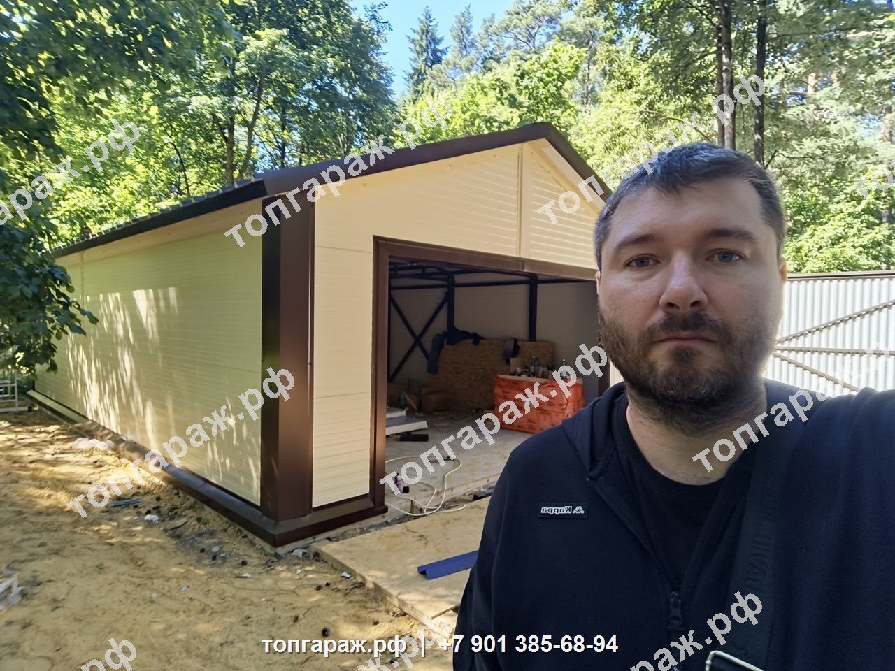 Готовый гараж из сэндвич-панелей